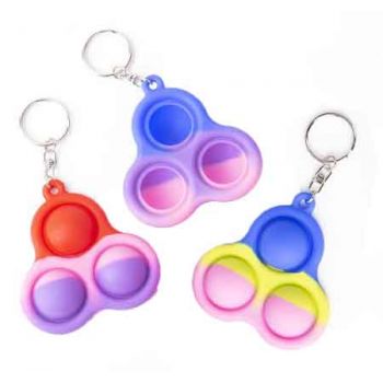 3 DOTS SILICON SENSORY FIDGET ASSORTED - Toyworld Frankston