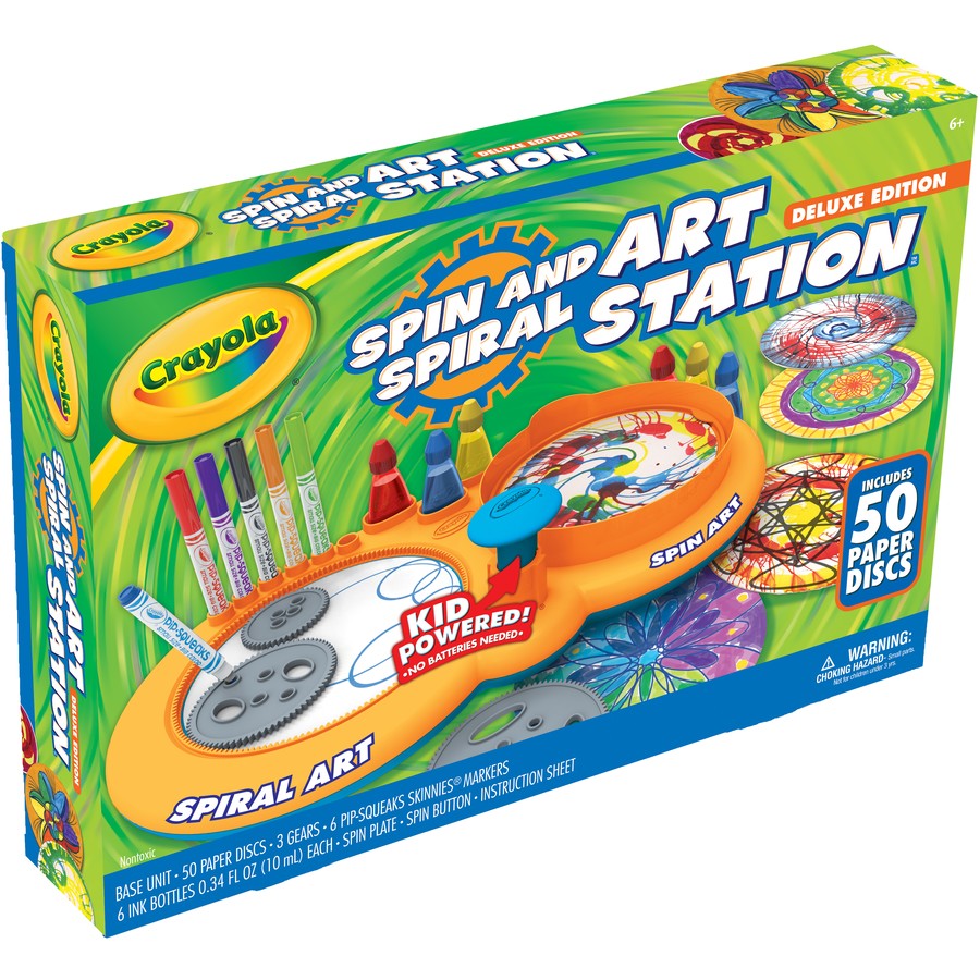 CRAYOLA SPIN & SPIRAL ART STATION DELUXE - Toyworld Frankston