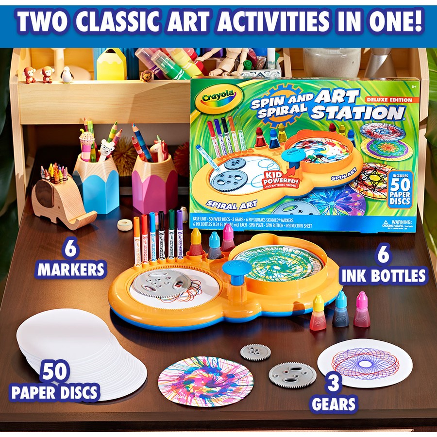 CRAYOLA SPIN & SPIRAL ART STATION DELUXE