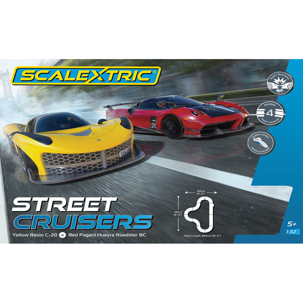 SCALEXTRIC STREET CRUISERS RACE SLOT CAR SET - Toyworld Frankston