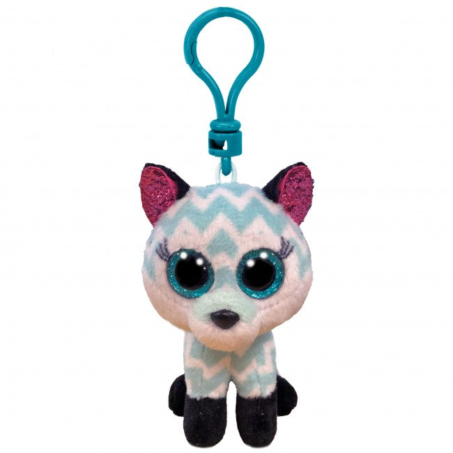 TY BEANIE BOOS CLIP ATLAS FOX AQUA