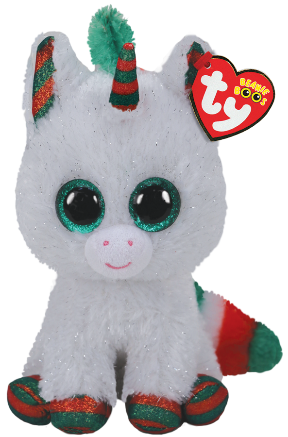 BEANIE BOO REGULAR XMAS UNICORN - SNOWFALL - Toyworld Frankston