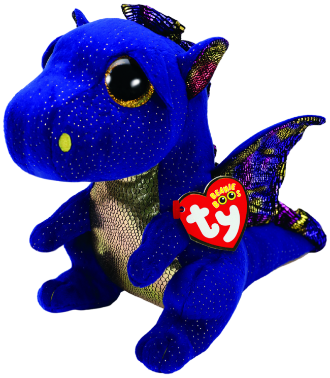 BEANIE BOO MEDIUM SAFFIRE BLUE DRAGON - Toyworld Frankston