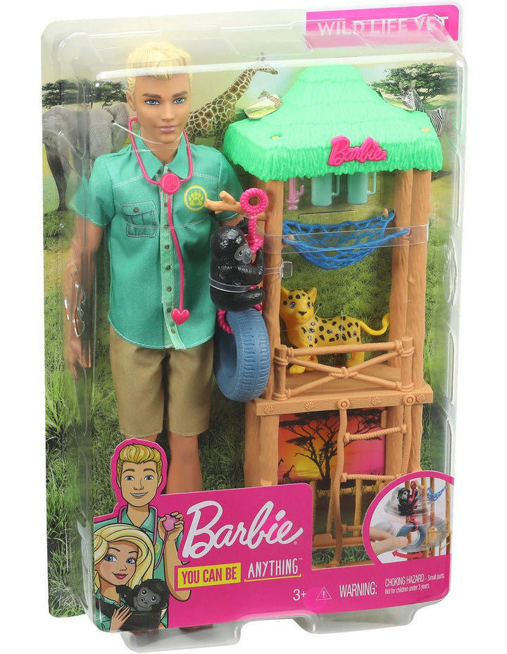 BARBIE I CAN BE KEN PLAYSET - WILDLIFE VET - Toyworld Frankston