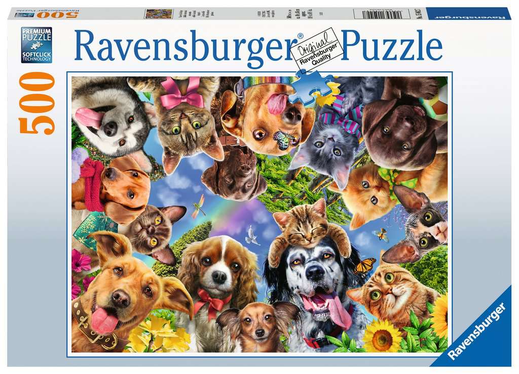 RAVENSBURGER 150427 ANIMAL SELFIE 500 PIECE PUZZLE - Toyworld Frankston