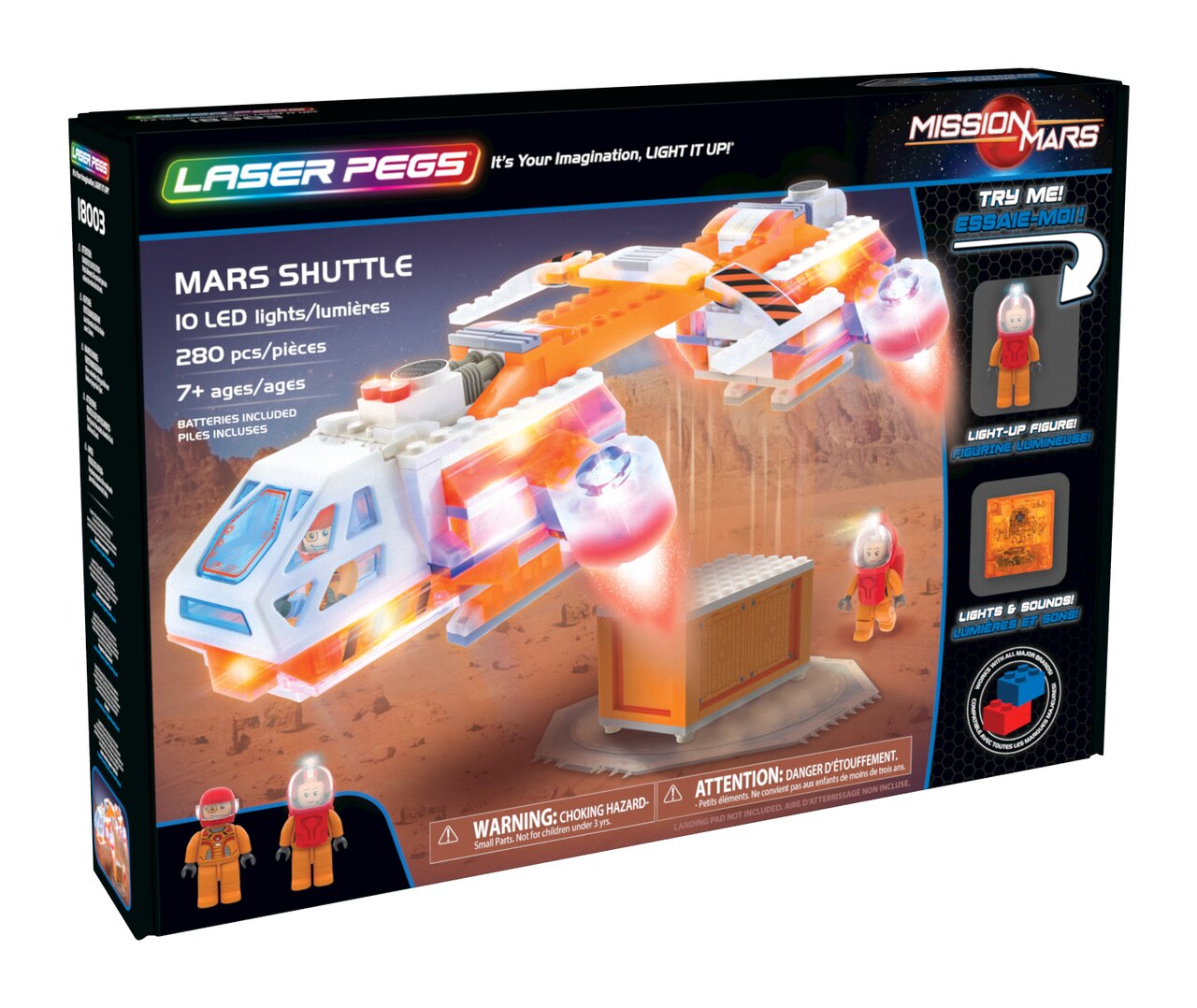LASER PEGS MARS SHUTTLE SET - Toyworld Frankston