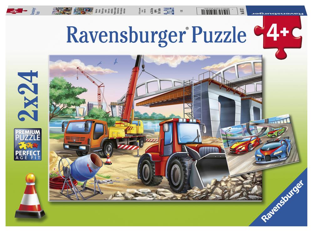 RAVENSBURGER CONSTRUCTION AND CARS 24PC PUZZLE - Toyworld Frankston