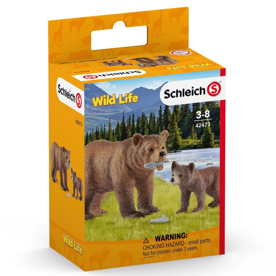 SCHLEICH-GRIZZLY BEAR MOTHER WITH CUB - Toyworld Frankston