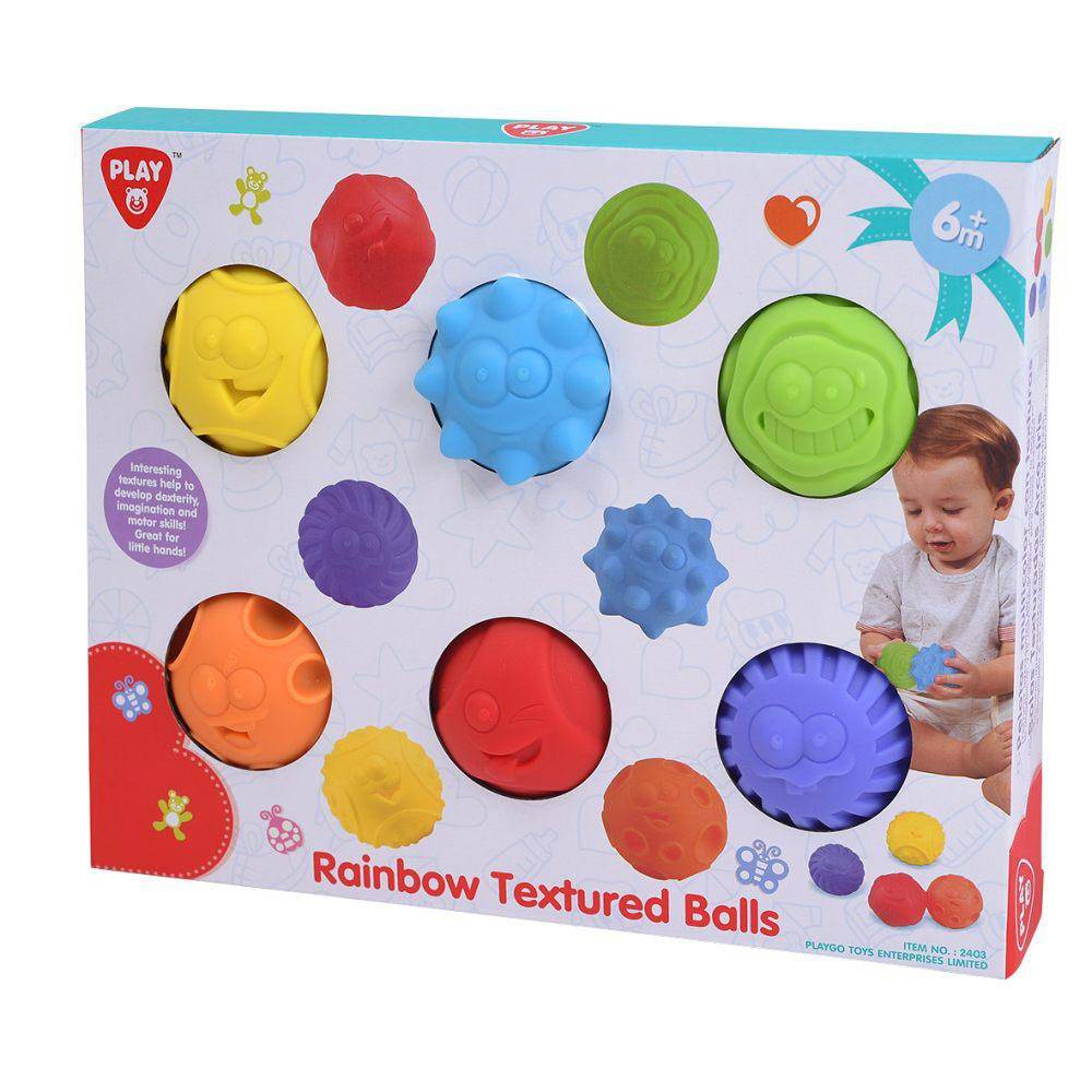 PLAYGO RAINBOW TEXTURED BALLS - Toyworld Frankston