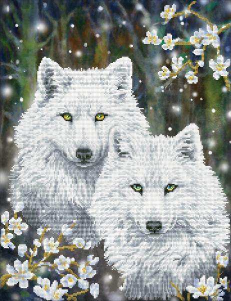 DIAMOND DOTZ WINTER WOLVES 51 X 66CM - Toyworld Frankston