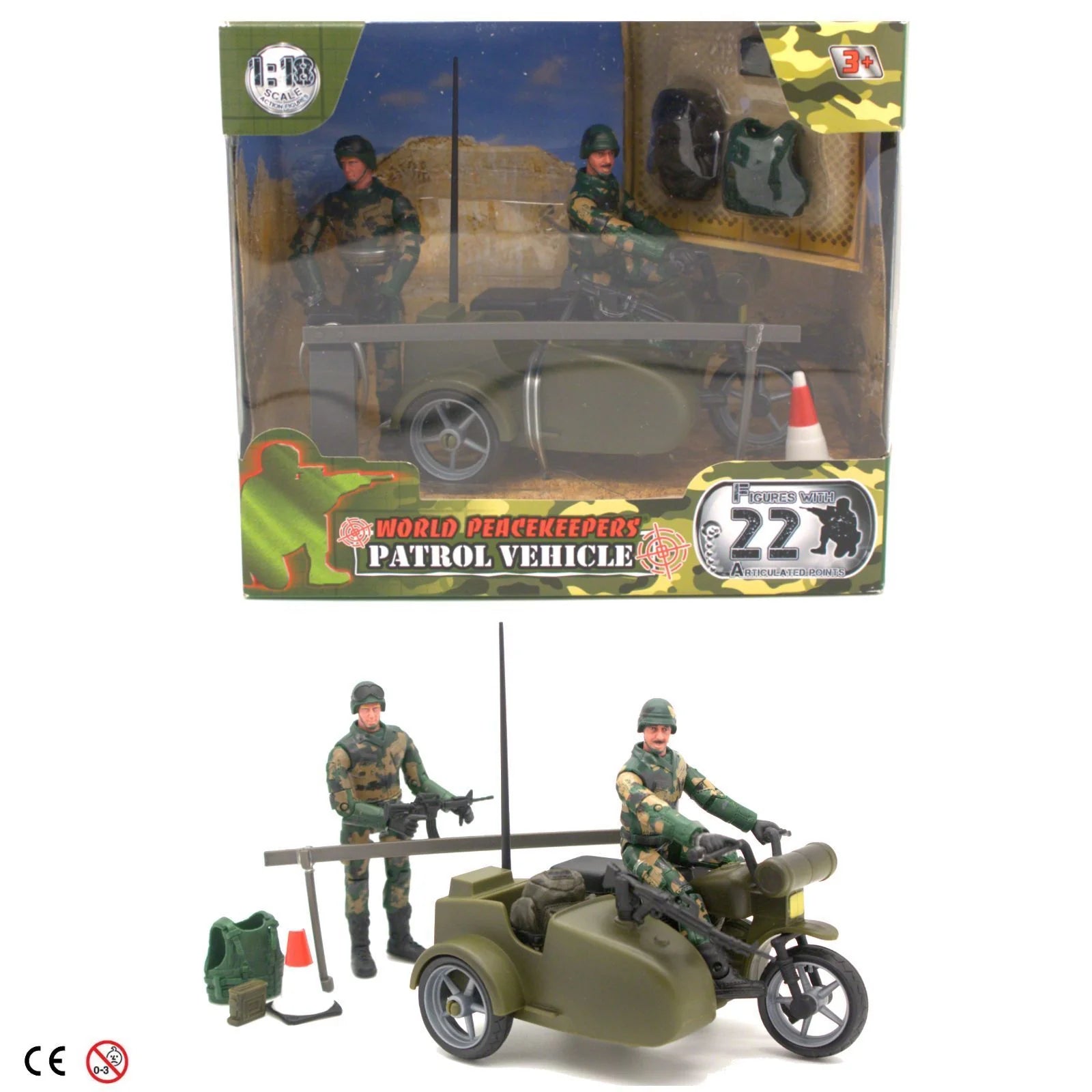 WPK 1:18 SIDECAR BIKE - Toyworld Frankston