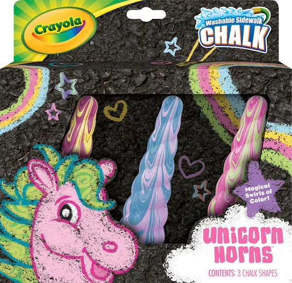 3ct UNICORN SIDEWALK CHALK RAINBOW | CRAYOLA | Toyworld Frankston