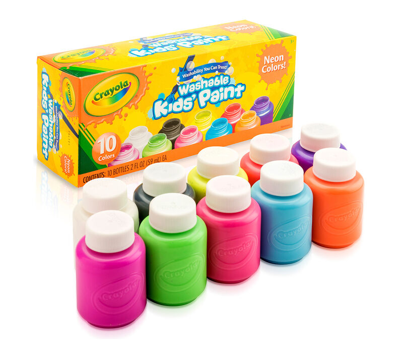 10CT WASHABLE NEON PAINT | CRAYOLA | Toyworld Frankston