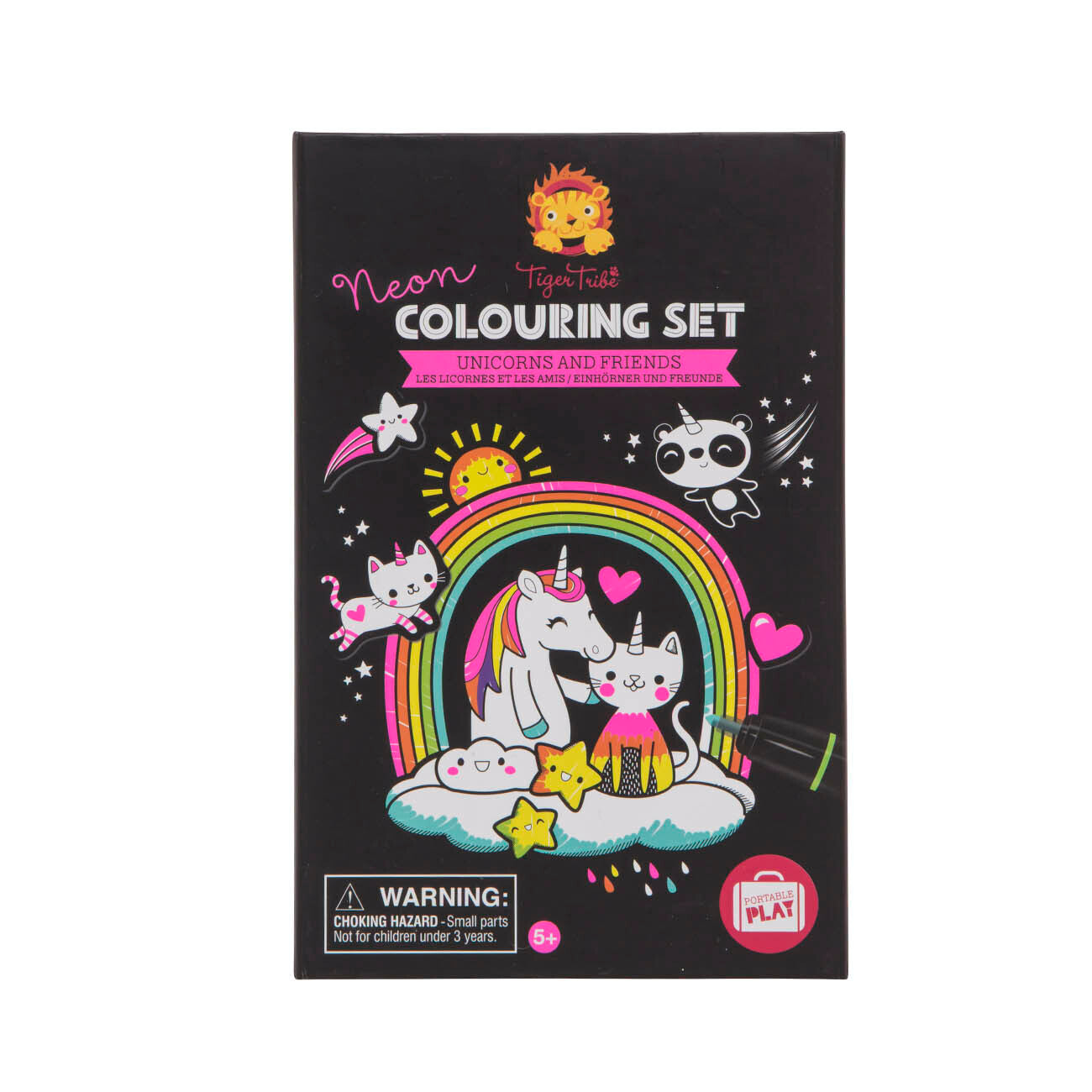 TIGER TRIBE - NEON COLOURING SET UNICORN AND FRIENDS | Tiger Tride | Toyworld Frankston