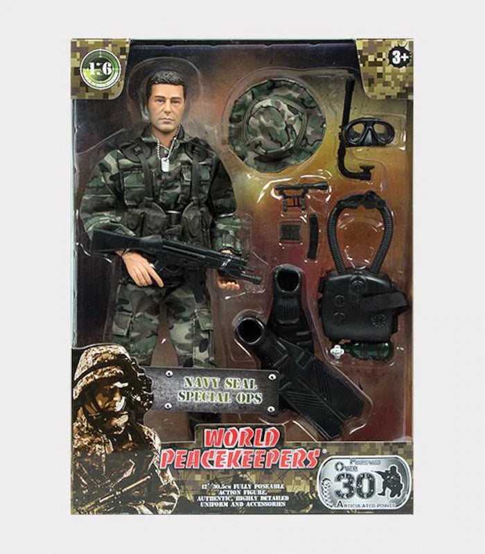 WORLD PEACE KEEPER 1/6 MILITARY FIGURE AND ACCESSORY - NAVY SEAL SPECIAL OPS - Toyworld Frankston
