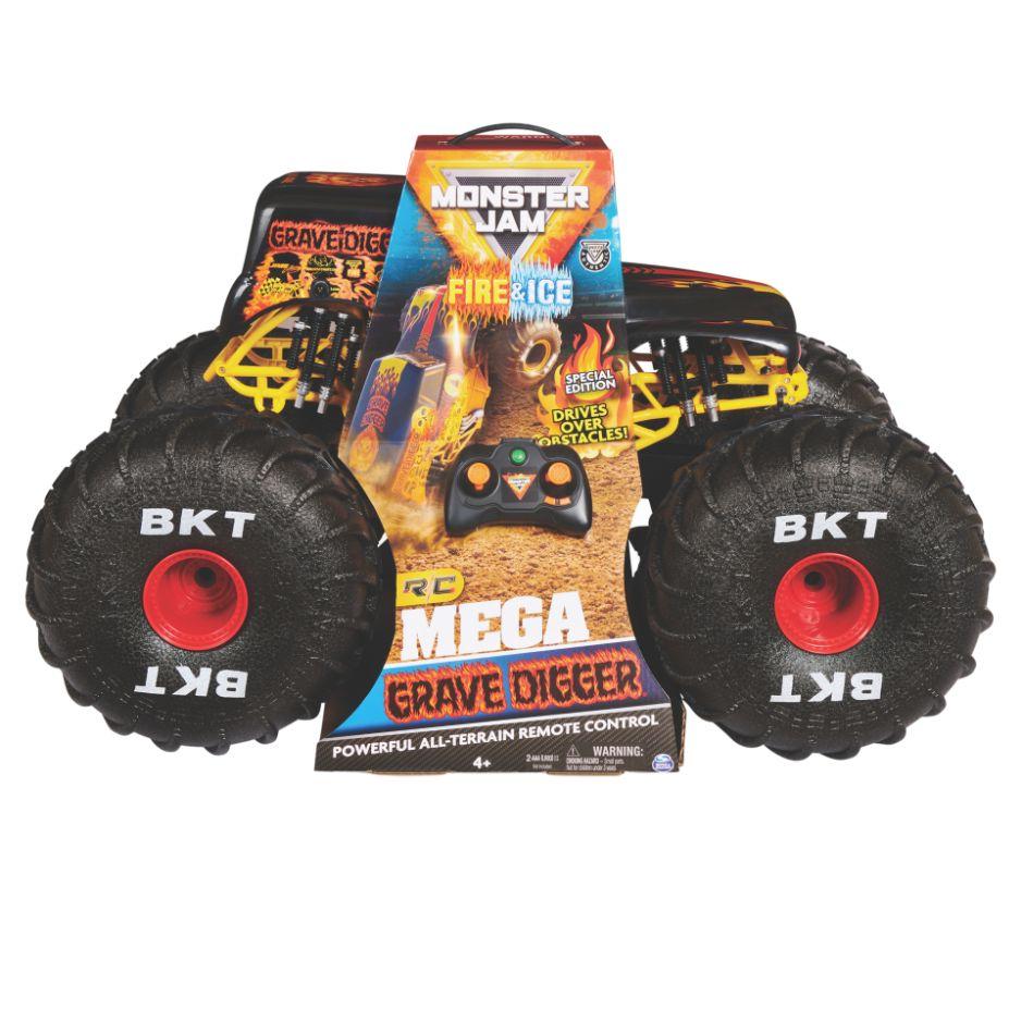 MONSTER JAM FIRE & ICE MEGA GRAVE DIGGER - Toyworld Frankston