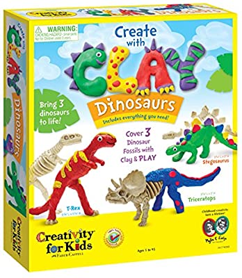 CREATIVITY FOR KIDS CREATE WITH CLAY DINOSAURS - Toyworld Frankston