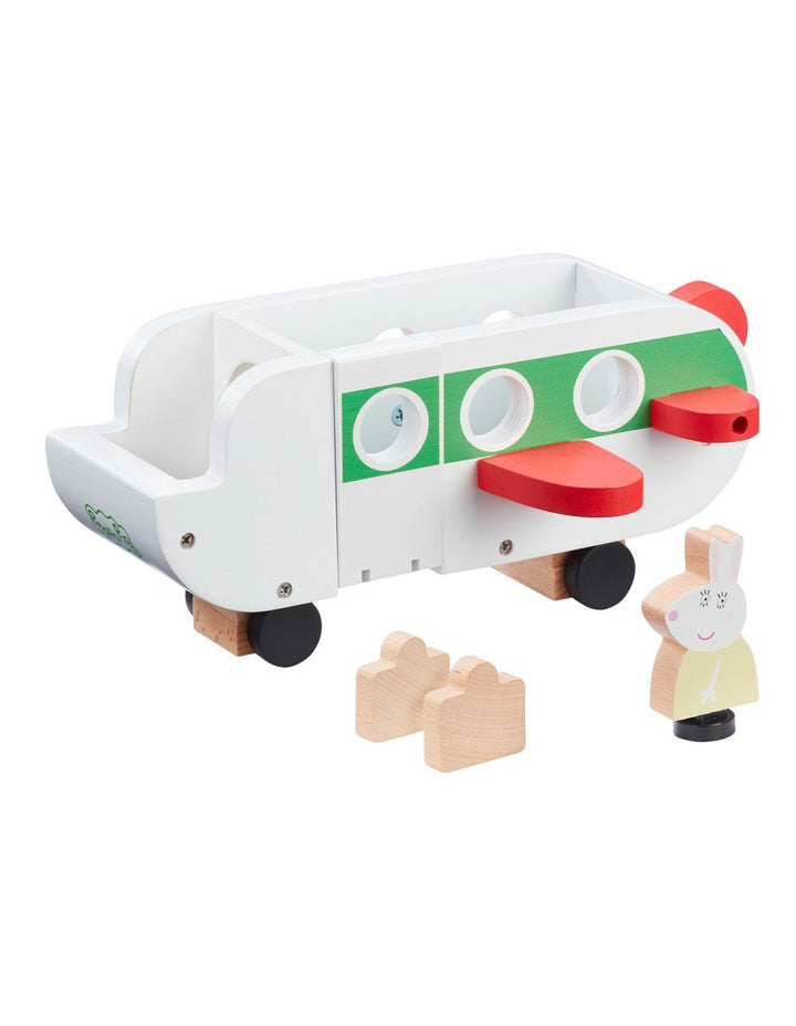 PEPPA PIG WOODEN PLAY AEROPLANE AND FIGURE - Toyworld Frankston