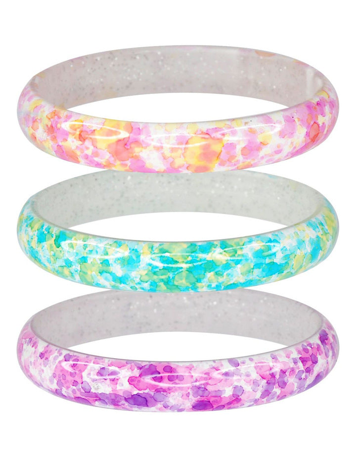PINK POPPY WATER COLOUR BANGLE - Toyworld Frankston
