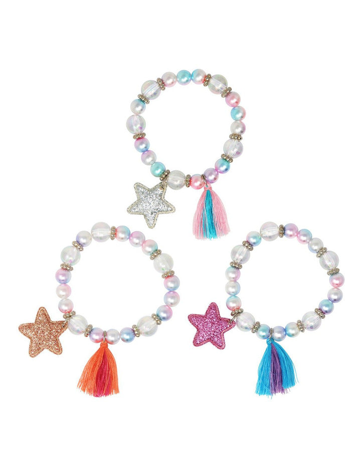 PEARLESCENT STAR & TASSEL BRACELET - Toyworld Frankston