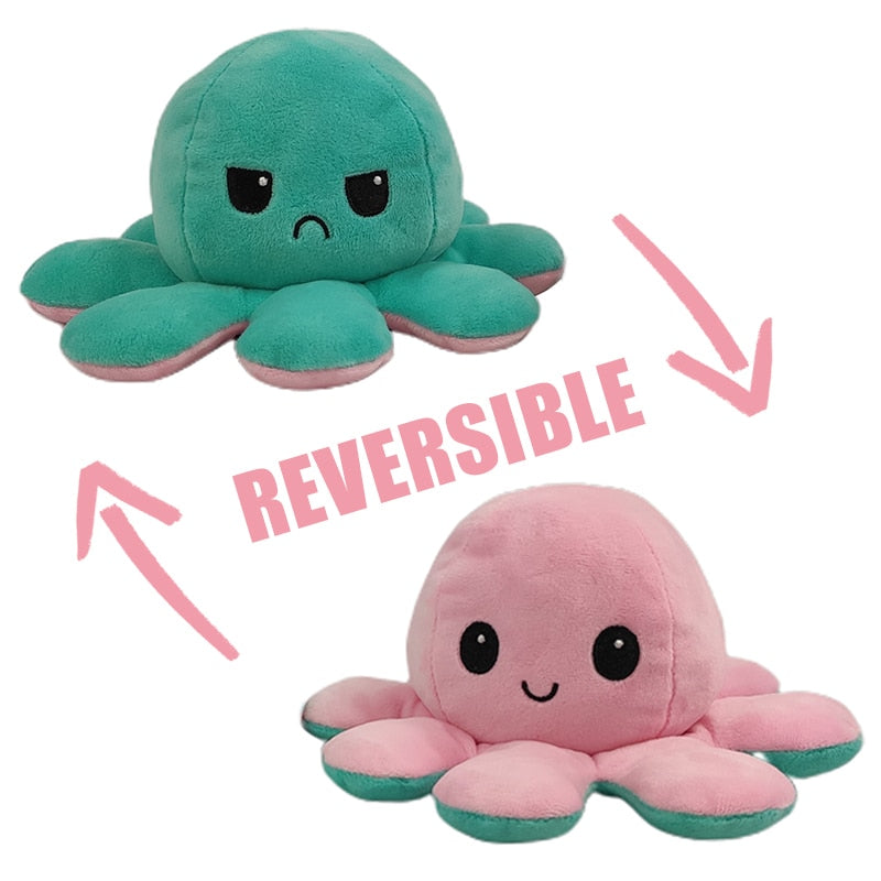 REVERSIBLE MOOD OCTOPUS 20 CM PLUSH - Toyworld Frankston
