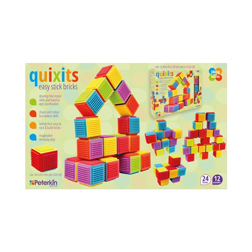 PLAY AND LEARN QUIXITS EASY STICK BRICKS - Toyworld Frankston