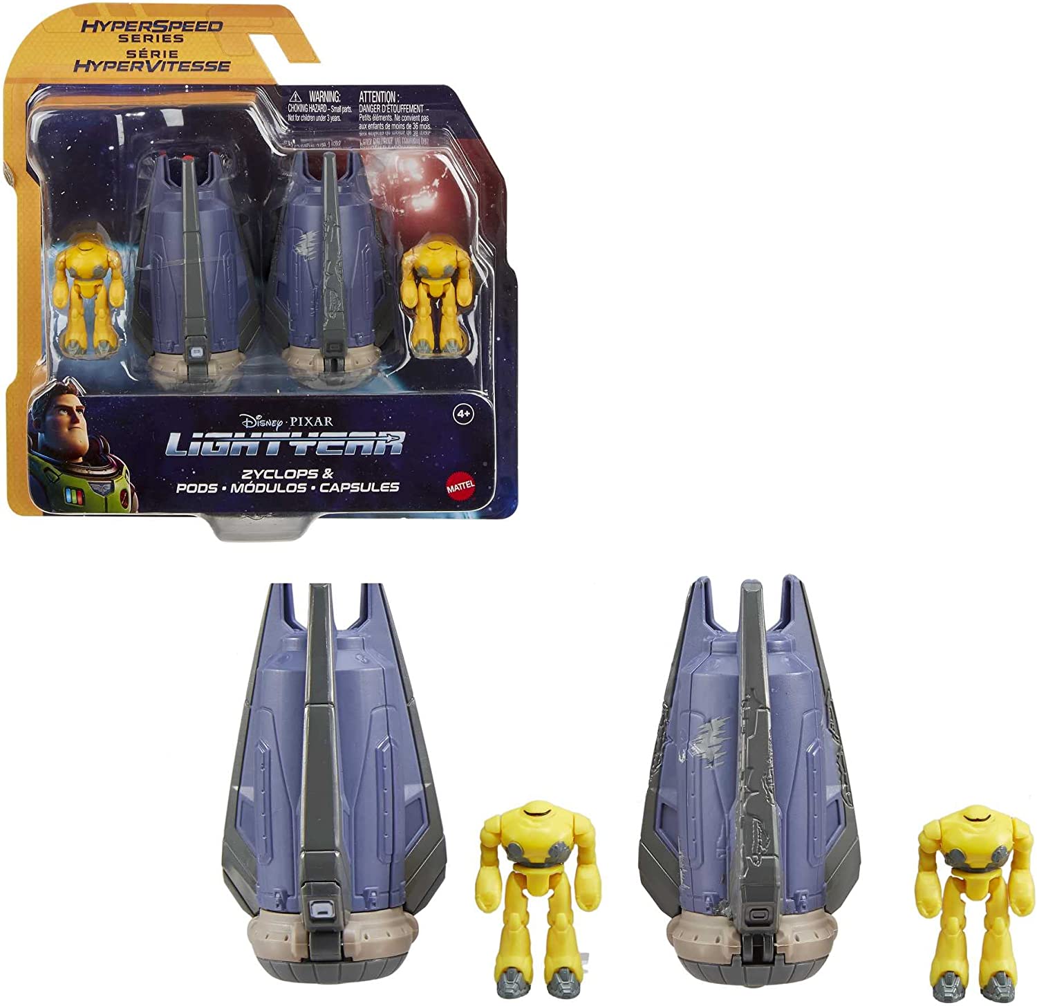 LIGHTYEAR FLIGHT SPACE SHIP ASST - ZYCLOPS & PODS, MODULOS, CAPSULES - Toyworld Frankston