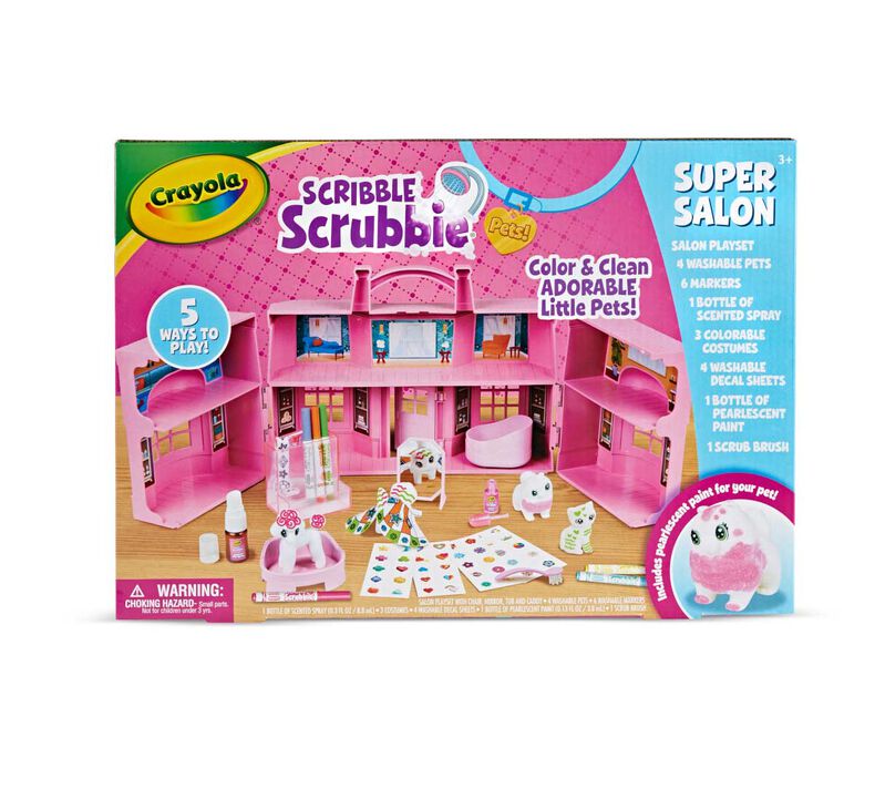SCRIBBLE SCRUBBIES PET SUPER SALON - Toyworld Frankston