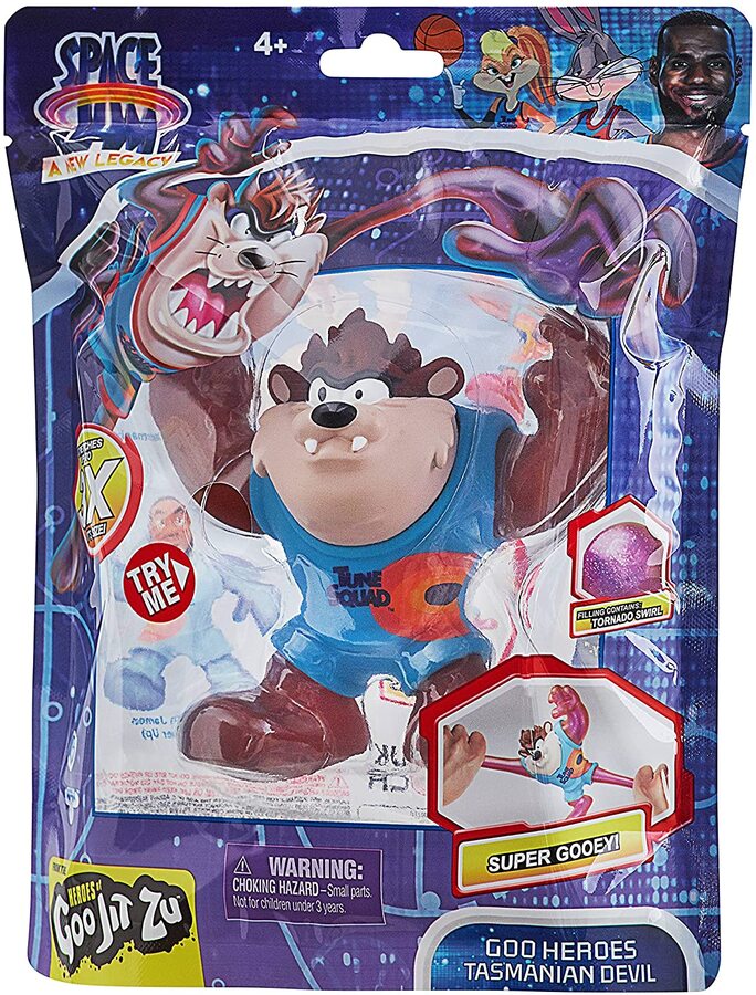 Space Jam: A New Legacy - Super Stretchy Hero Goo Jit Zu - Tasmanian Devil - Toyworld Frankston