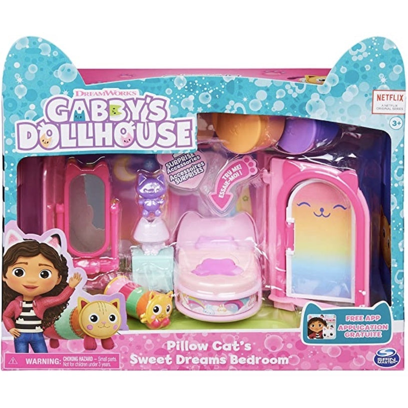 GABBY'S DOLLHOUSE DELUXE ROOM PILLOW CATS SWEET DREAMS BEDROOM - Toyworld Frankston