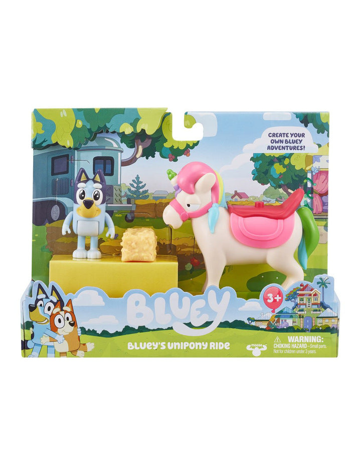 BLUEY FIGURE AND VEHICLE ASSORTED BLUEY'S UNIPONY RIDE - Toyworld Frankston