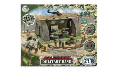 WORLD PEACEKEEPERS MILITARY STRATEGY HANGAR BASE 102PC 1:18 - Toyworld Frankston