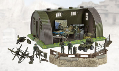 WORLD PEACEKEEPERS MILITARY STRATEGY HANGAR BASE 102PC 1:18 - Toyworld Frankston