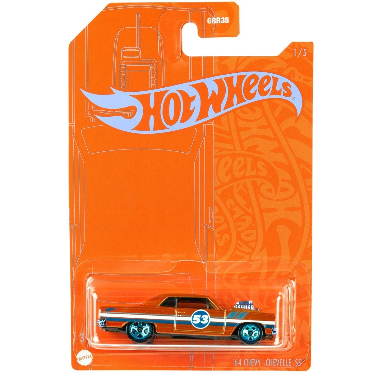 HOT WHEELS BLUE & SATIN '64 CHEVY CHEVELLE SS - Toyworld Frankston