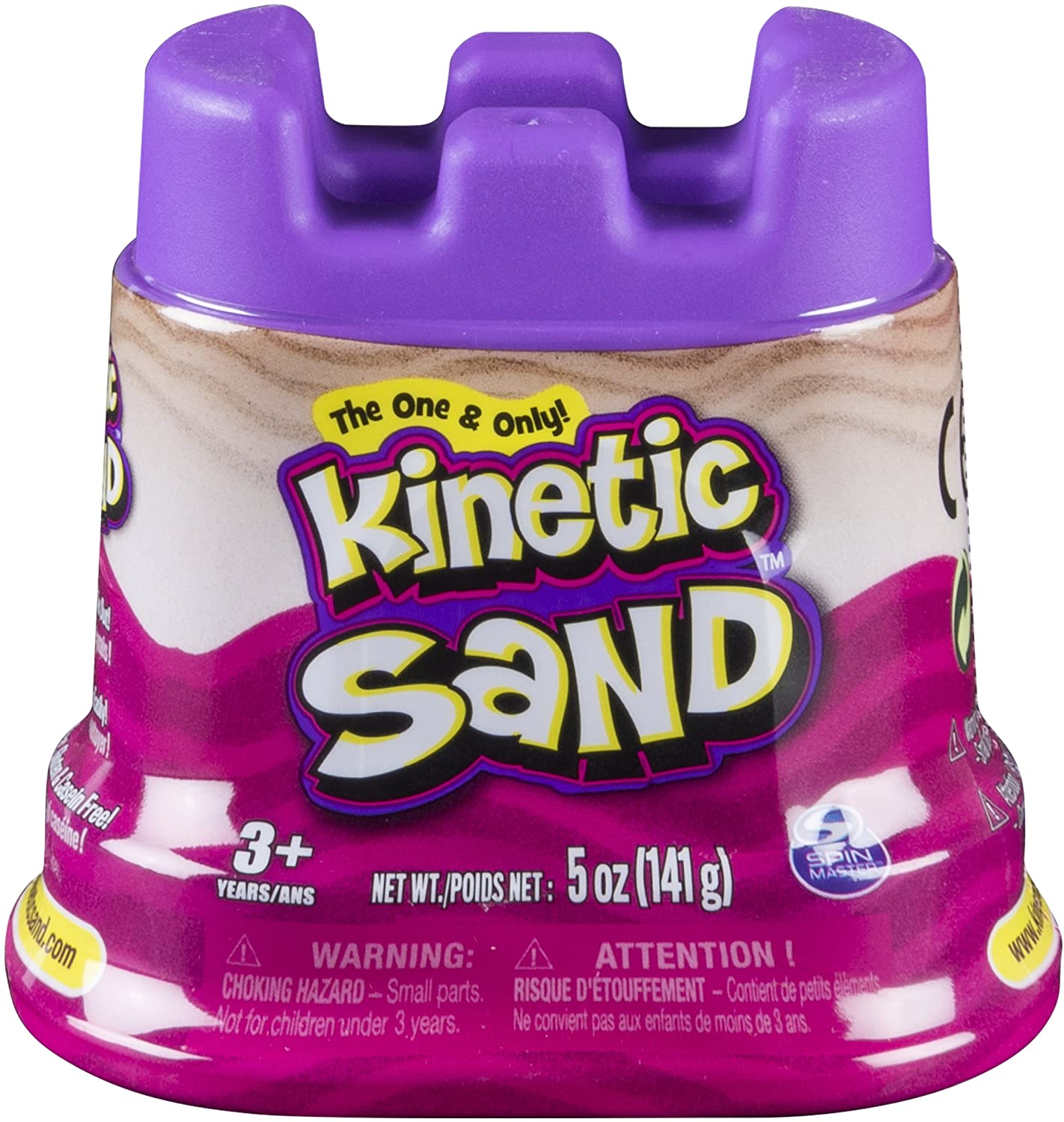 KINETIC SAND CASTLE CONTAINER 5oz - PINK - Toyworld Frankston
