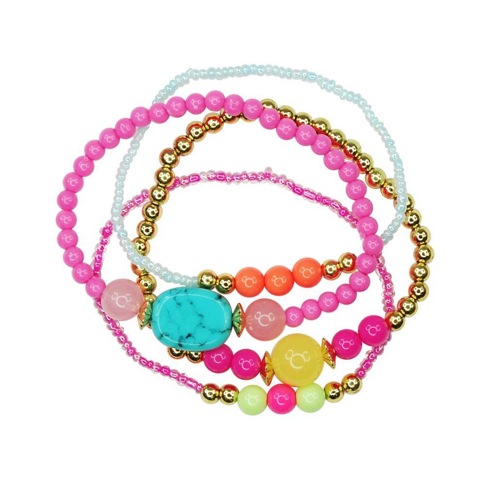 PINK POPPY SET OF 4 FESTIVAL BRACELETS - Toyworld Frankston