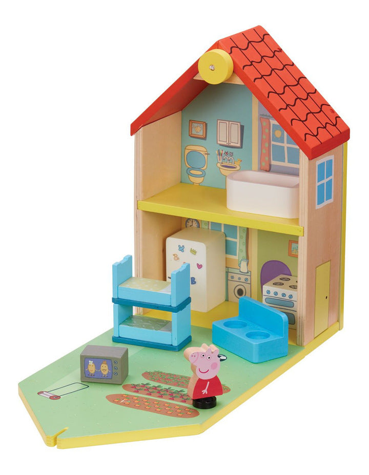 PEPPAS WOODEN PLAY FAMILY HOME - Toyworld Frankston