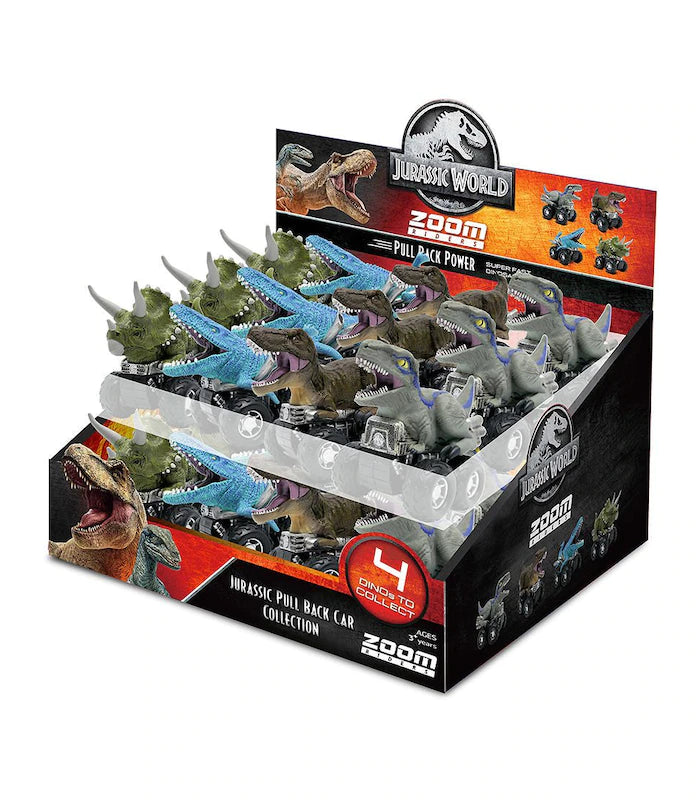 JURRASIC WORLD PULL BACK CARS - Toyworld Frankston