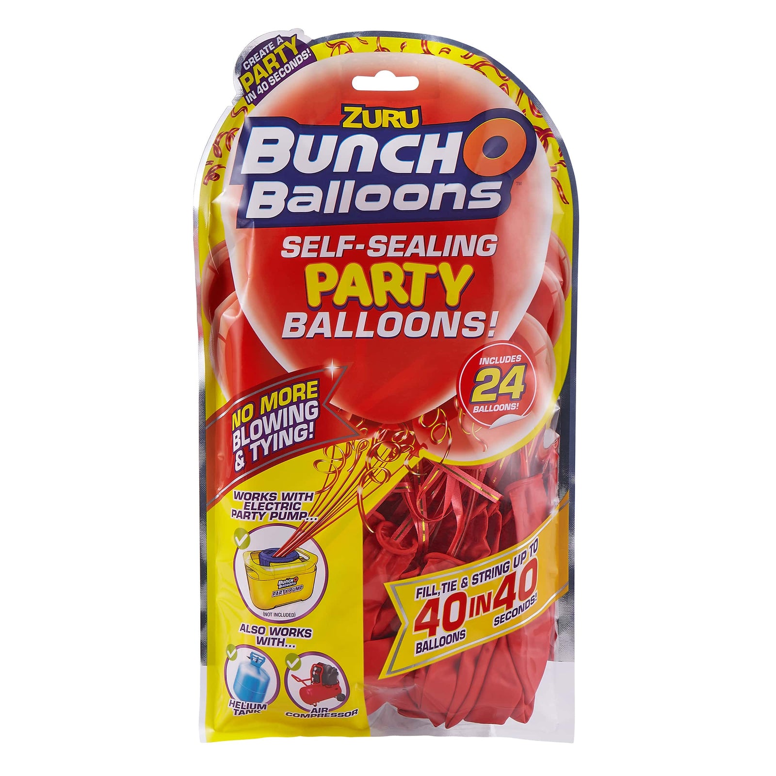 BUNCH O BALLOONS SELF SEALING PARTY BALLOONS 24PK REFILL - RED - Toyworld Frankston