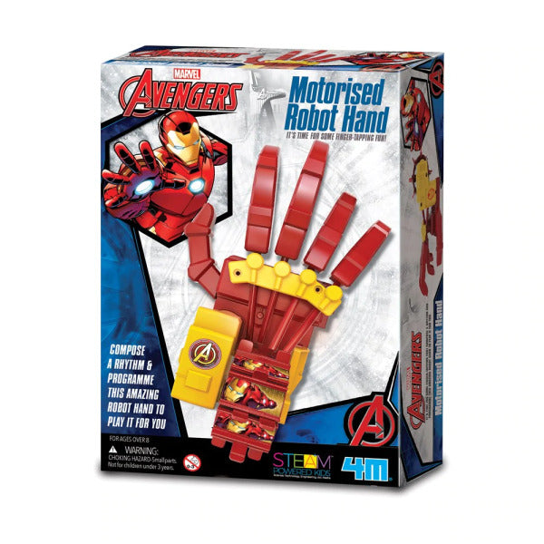 4M MARVEL AVENGERS  MOTORISED ROBOT HAND IRON MAN - Toyworld Frankston