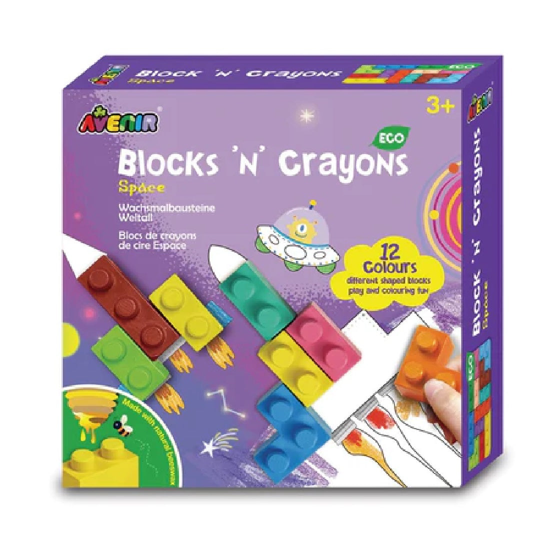 AVENIR BLOCKS AND CRAYONS - SPACE - Toyworld Frankston
