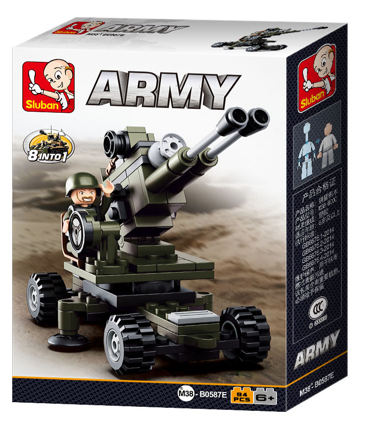 SULBAN SLUBAN101380587E ARTILLERY BUILDING BRICKS SET - Toyworld Frankston
