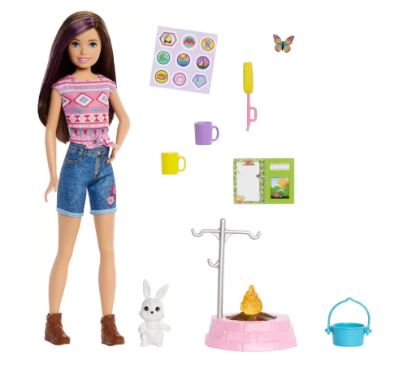 BARBIE DOLL AND ACCESSORIES - CAMPING SKIPPER - Toyworld Frankston