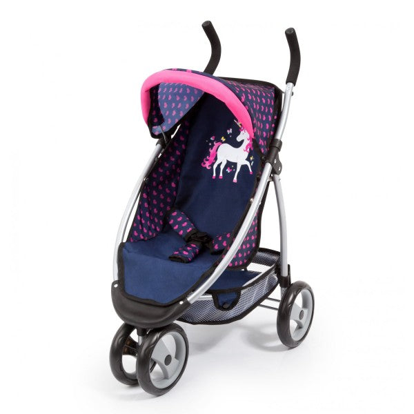 BAYER JOGGER - DARK BLUE WITH PINK HEARTS & UNICORN - Toyworld Frankston