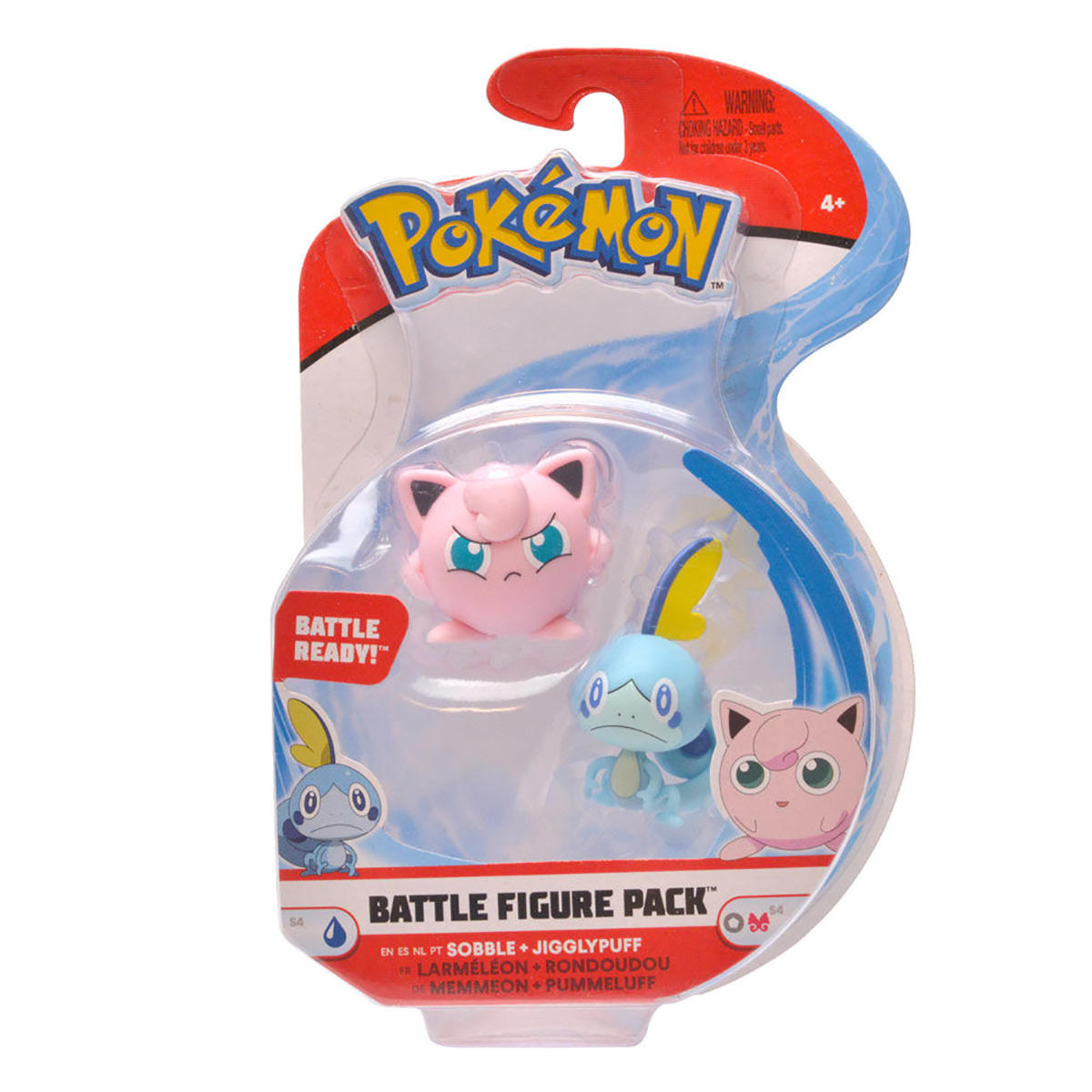 POKEMON BATTLE FIGURE - SOBBLE + JIGGLYPUFF - Toyworld Frankston