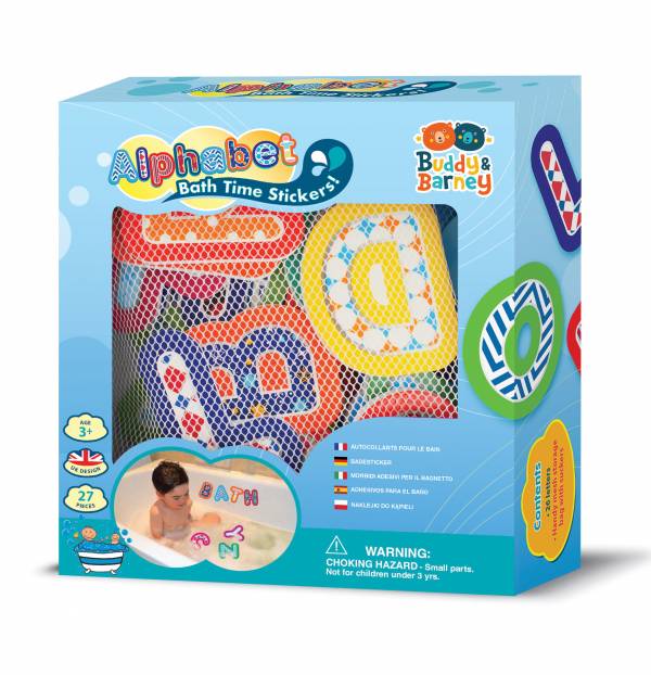 BUDDY & BARNY BATH TIME STICKERS - ALPHABET - Toyworld Frankston