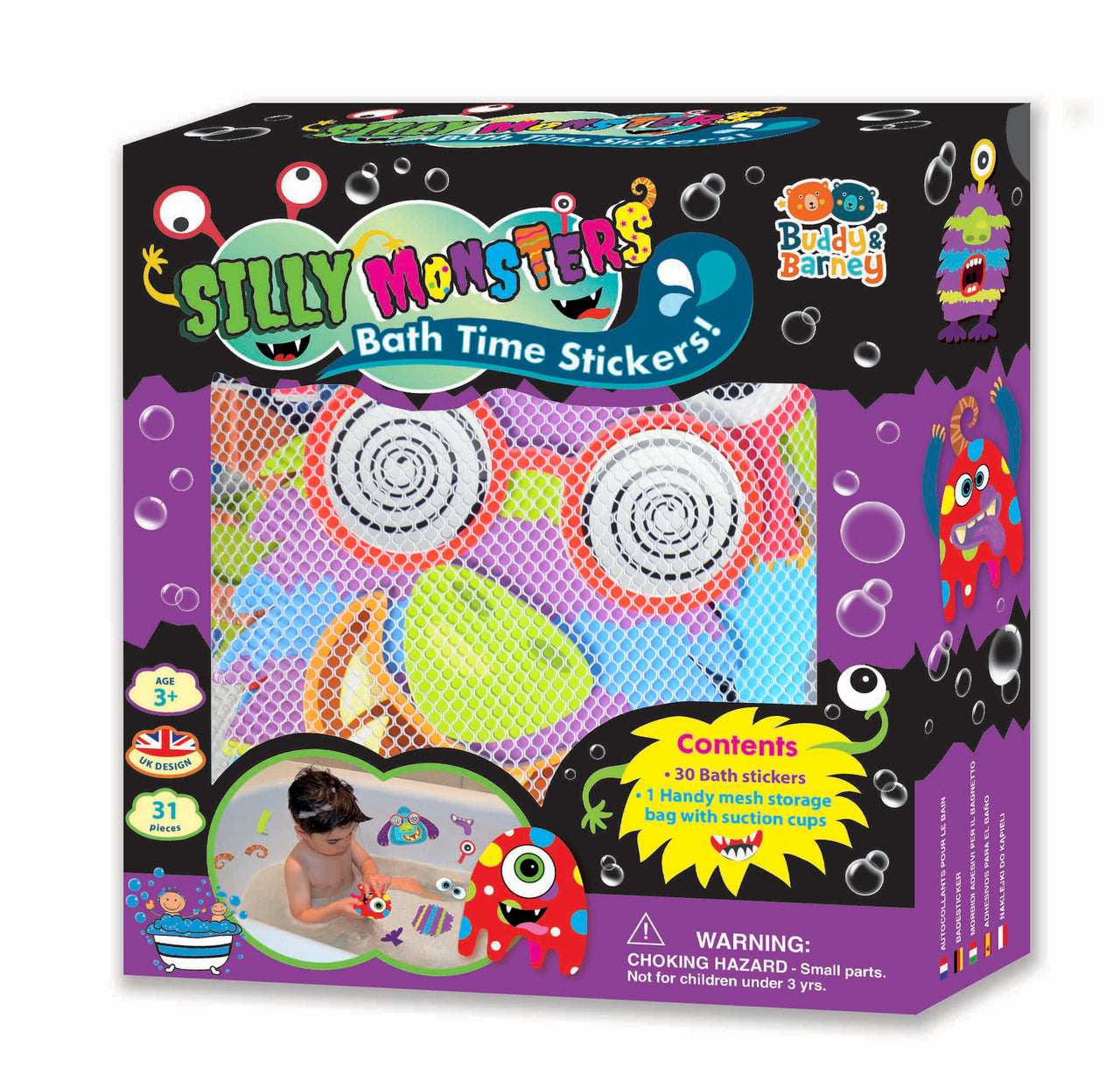 BATH STICKERS SILLY MONSTERS - Toyworld Frankston