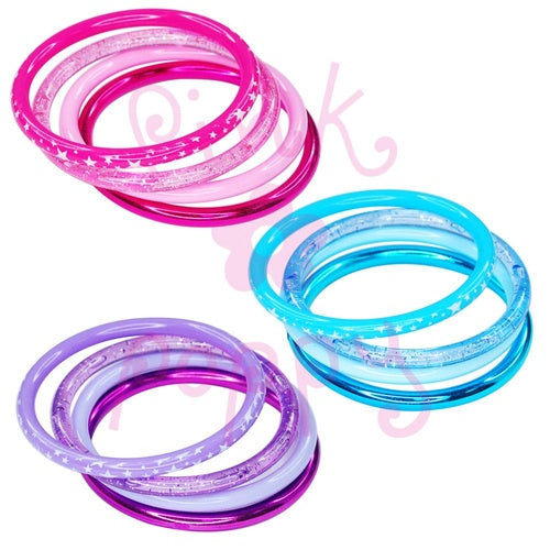 PINK POPPY SHIMMER BANGLE SET - Toyworld Frankston
