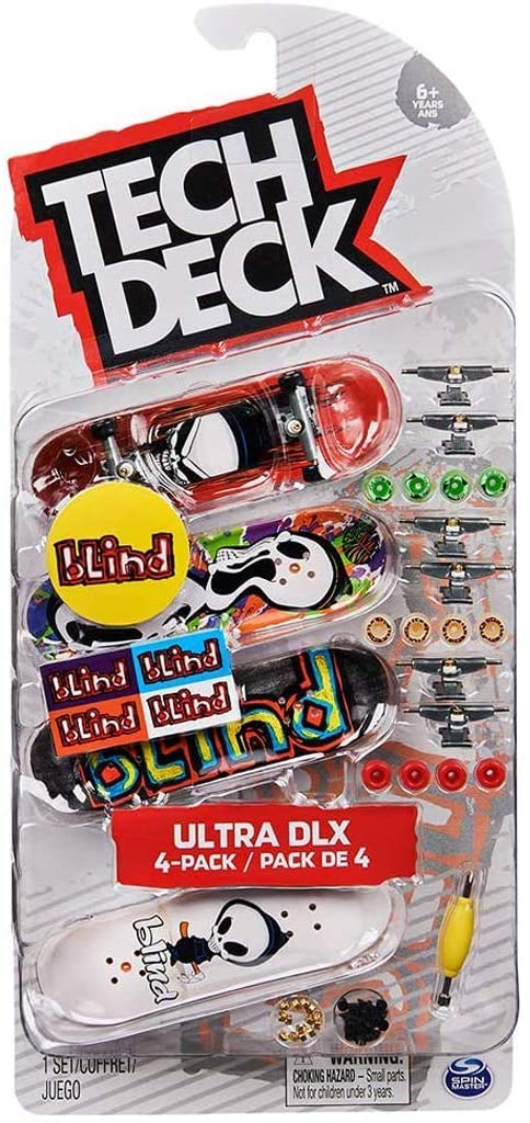 TECH DECK 96MM FINGERBOARD 4 PACK - BLIND - Toyworld Frankston