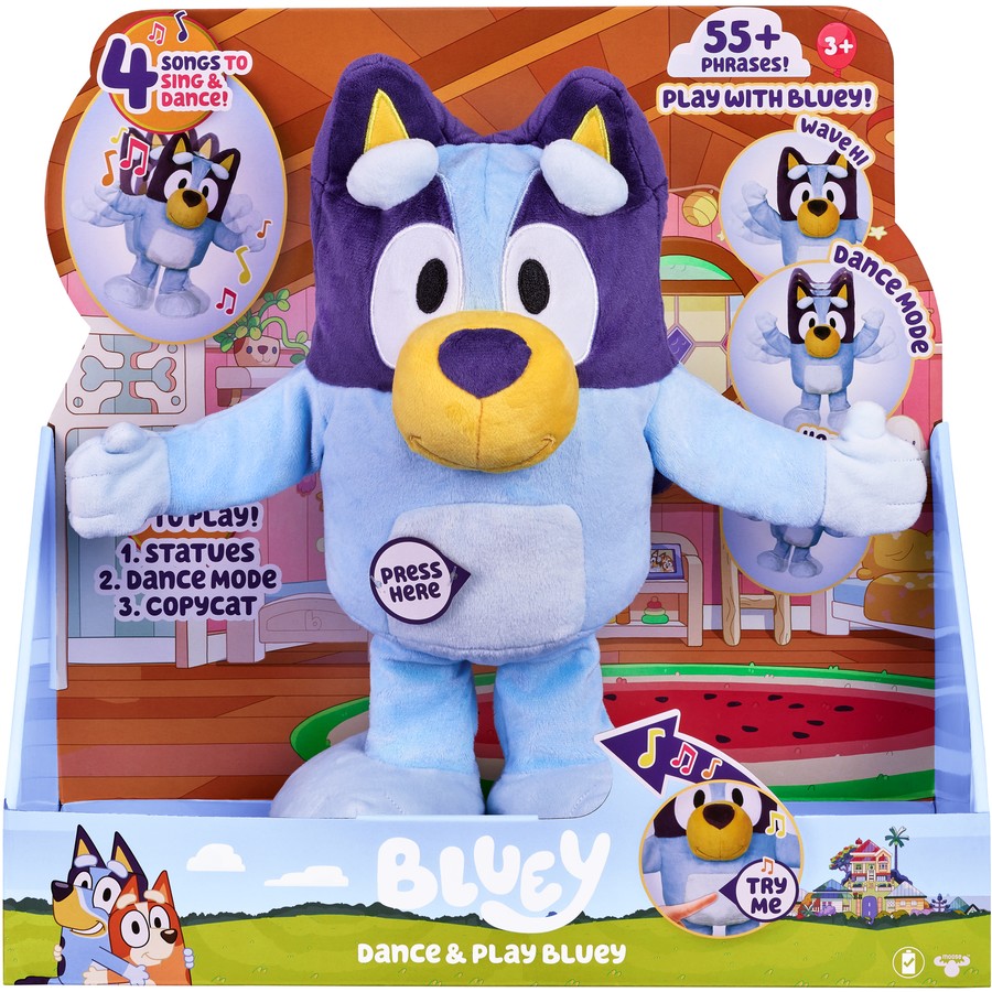 BLUEY S7 DANCE AND PLAY 55 PHRASES PLUSH - Toyworld Frankston